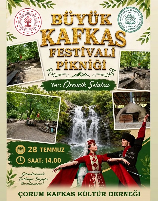 ÇORUM'DA BÜYÜK KAFKAS FESTİVALİ COŞKUSU YAŞANACAK